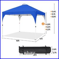 6.6×6.6/8×8/10×10/12×12FT Pop Up Tent, Outdoor Portable Tent with Surrounding Edge