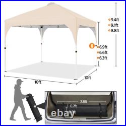 6.6×6.6/8×8/10×10/12×12FT Pop Up Tent, Outdoor Portable Tent with Surrounding Edge