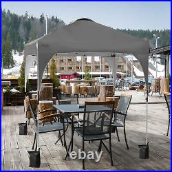 6.6x6.6 FT Pop up Canopy Tent Shelter Height Adjustable with Roller Bag Grey