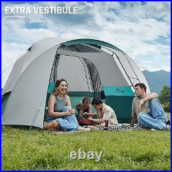 6/8/10/11 Person Camping Tent with Porch, Family Tents for Camp Big Dome Tunnel