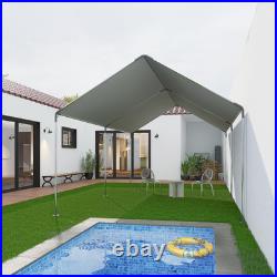 6 Leg Carport Kits, High Peak Canopy Fitting Kit with 1-3/8 ID, Galvanized Steel