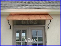 6 ft. Copper window or door awning with decorative scrolls