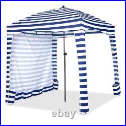 6 x Feet Foldable Beach Cabana Tent with Carrying Bag and Detachable Sidewall