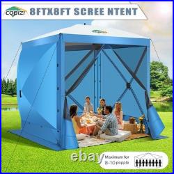 6'x6' Pop up Gazebo Screen Tent Screen House for Camping Hub Tent with Carry Bag