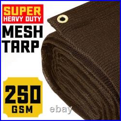 60% brown shade cloth with grommets 20 x 30 ft heavy duty mesh tarp sun shade cl