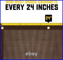 60% brown shade cloth with grommets 20 x 30 ft heavy duty mesh tarp sun shade cl