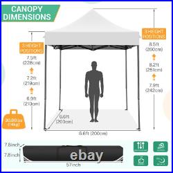 6X6 Ft Heavy Duty Canopy Tent, Pop up Commercial Tent, Outdoor Party Camping Tent