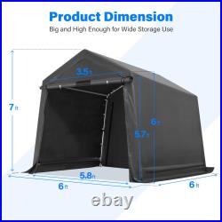 6x6/8x8/10x15/10x20/13x20 Outdoor Storage Shelter Shed Carport Canopy Car Tent
