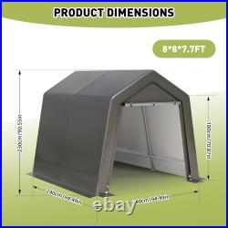 6x6/8x8/8x12ft Outdoor Storage Shelter Shed Heavy Duty Garage Car Tent Carport