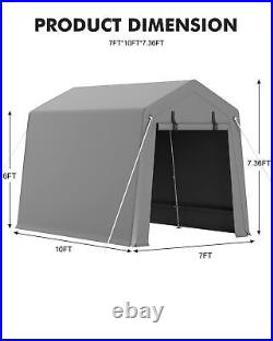 6x8/7x12/10x10/10x15 Outdoor Storage Shelter Shed Carport Canopy Garage Car Tent