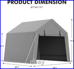 6x8 / 7x12 / 10x15ft Outdoor Storage Shelter Shed Carport Canopy Garage Car Tent