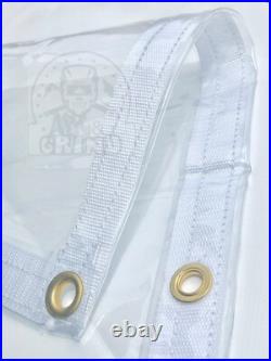 7' x 9' Clear Tarp 24 MIL Smooth Vinyl Patio Enclosure Fire Retardant USA Made