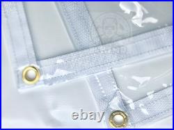 7' x 9' Clear Tarp 24 MIL Smooth Vinyl Patio Enclosure Fire Retardant USA Made