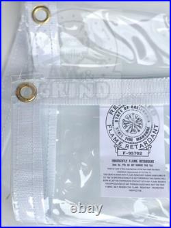 7' x 9' Clear Tarp 24 MIL Smooth Vinyl Patio Enclosure Fire Retardant USA Made