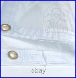 7' x 9' Clear Tarp 24 MIL Smooth Vinyl Patio Enclosure Fire Retardant USA Made