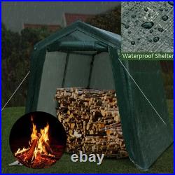7'x12' Patio Tent Carport Storage Shelter Shed Car Canopy Heavy Duty Green