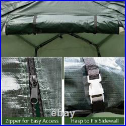 7'x12' Patio Tent Carport Storage Shelter Shed Car Canopy Heavy Duty Green