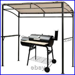 7'x4.5' Grill Gazebo Outdoor Patio Garden BBQ Canopy Shelter Storage Hook Beige