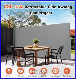 71'' x 138'' Retractable Side Awning Waterproof & UV-Resistant