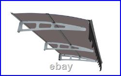79 x 34 Window Awning Door Canopy Polycarbonate Aluminum Bracket