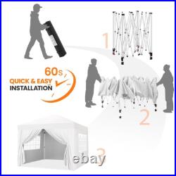8×8/10×10/12×12 FT Pop Up Canopy, Outdoor Portable Tent with 4 Removable Sidewalls