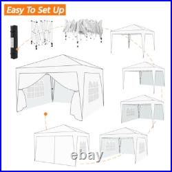 8×8/10×10/12×12 FT Pop Up Canopy, Outdoor Portable Tent with 4 Removable Sidewalls