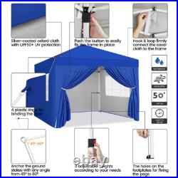 8×8/10×10/12×12 FT Pop Up Canopy, Outdoor Portable Tent with 4 Removable Sidewalls