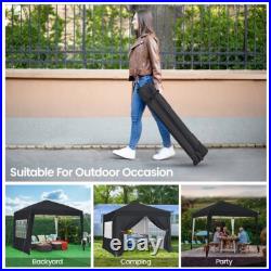 8×8/10×10/12×12 FT Pop Up Canopy, Outdoor Portable Tent with 4 Removable Sidewalls