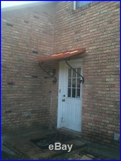 8 ft. Copper window or door awning with decorative scrolls