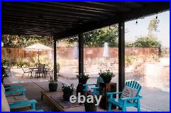 8' x 12' Clear Glass Patio Enclosure Panel 24 MIL With Zipper Door