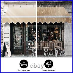 8 x 7 FT Patio Awning Yard Retractable Canopy Sun Shade Deck Floor Shelter