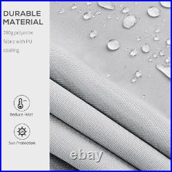 8' x 7' Retractable Sunshade Awning with Crank for Outdoor Porch Deck Window