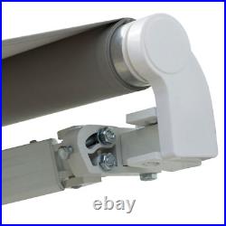 8' x 7' Retractable Sunshade Awning with Crank for Outdoor Porch Deck Window