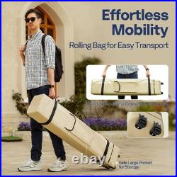 8'x 8' Pop up Canopy Tent with Mesh Netting, 2 Zipper Doors, and Roller Bag