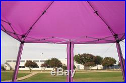 8'x8'/10'x10' Pop Up Canopy Party Tent Gazebo EZ w Net Purple