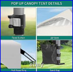8'x8' EZ Pop Up Canopy Outdoor Patio Wedding Party Tent Folding Gazebo White