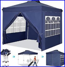 8'x8' Ez Pop Up Canopy Outdoor Folding Gazebo Waterproof Commercial Vendor Tent