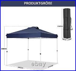 8'x8' Ez Pop Up Canopy Outdoor Folding Gazebo Waterproof Commercial Vendor Tent