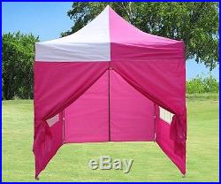 8'x8' Pop Up Canopy Party Tent Pink White