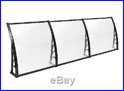 80, 120 Window Awning Outdoor Polycarbonate Front Door Patio Cover Canopy