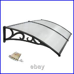 80 x 40 Window Canopy Awning Door Complete Polycarbonate Sheet Patio Decor