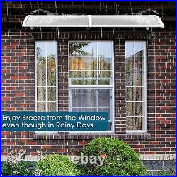 80x40 Outdoor Window Door Awning Canopy Porch Sun Shade Shelter Rain Cover Board
