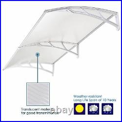 80x40 Outdoor Window Door Awning Canopy Porch Sun Shade Shelter Rain Cover Board