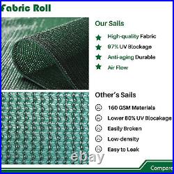 8FT Fabric Roll Privacy Fence Screen Anti-UV Yard Patio Sun Shade Cover Green