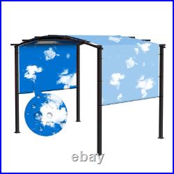 8ft Waterproof Pergola Shade Cover Universal Replacement Canopy Cloth With Rod