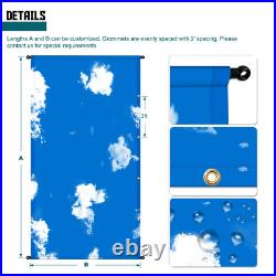 8ft Waterproof Pergola Shade Cover Universal Replacement Canopy Cloth With Rod