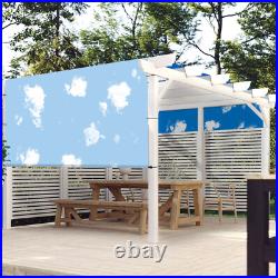 8ft Waterproof Pergola Shade Cover Universal Replacement Canopy Cloth With Rod