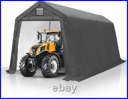 8x12' Outdoor Storage Shelter Shed Portable Canopy Carport Garage with 2 Doors