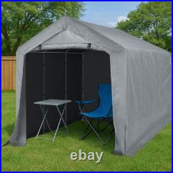 8x12ft Heavy Duty Outdoor Storage Shelter Tent With Waterproof Canopy