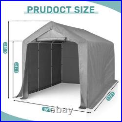 8x12ft Heavy Duty Outdoor Storage Shelter Tent With Waterproof Canopy